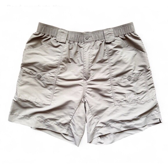 AFTCO Nylon Shorts 40” Grey Outdoor Fishing Camping Cargo Outdoor Hiking Stretch - Picture 3 of 16
